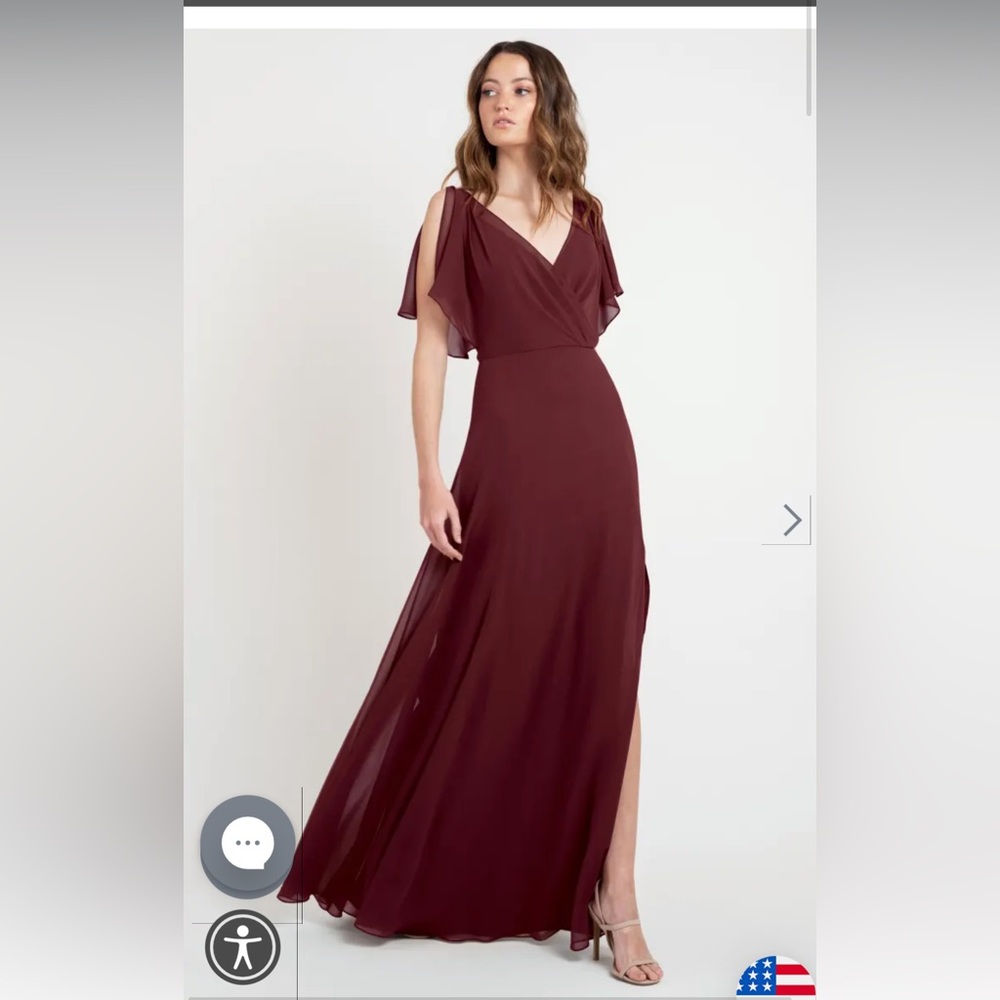 Jenny Yoo Hayes Bridesmaid Dress in Hibiscus size 2